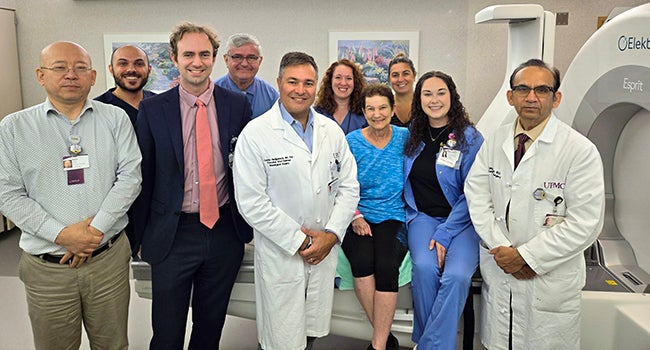 Gamma Knife staff with 19,000th treated patient.